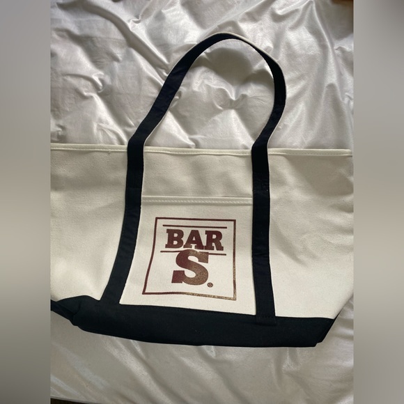 Large Canvas Tote - Bar S - EUC - great for beach, groceries & more! - Picture 1 of 3